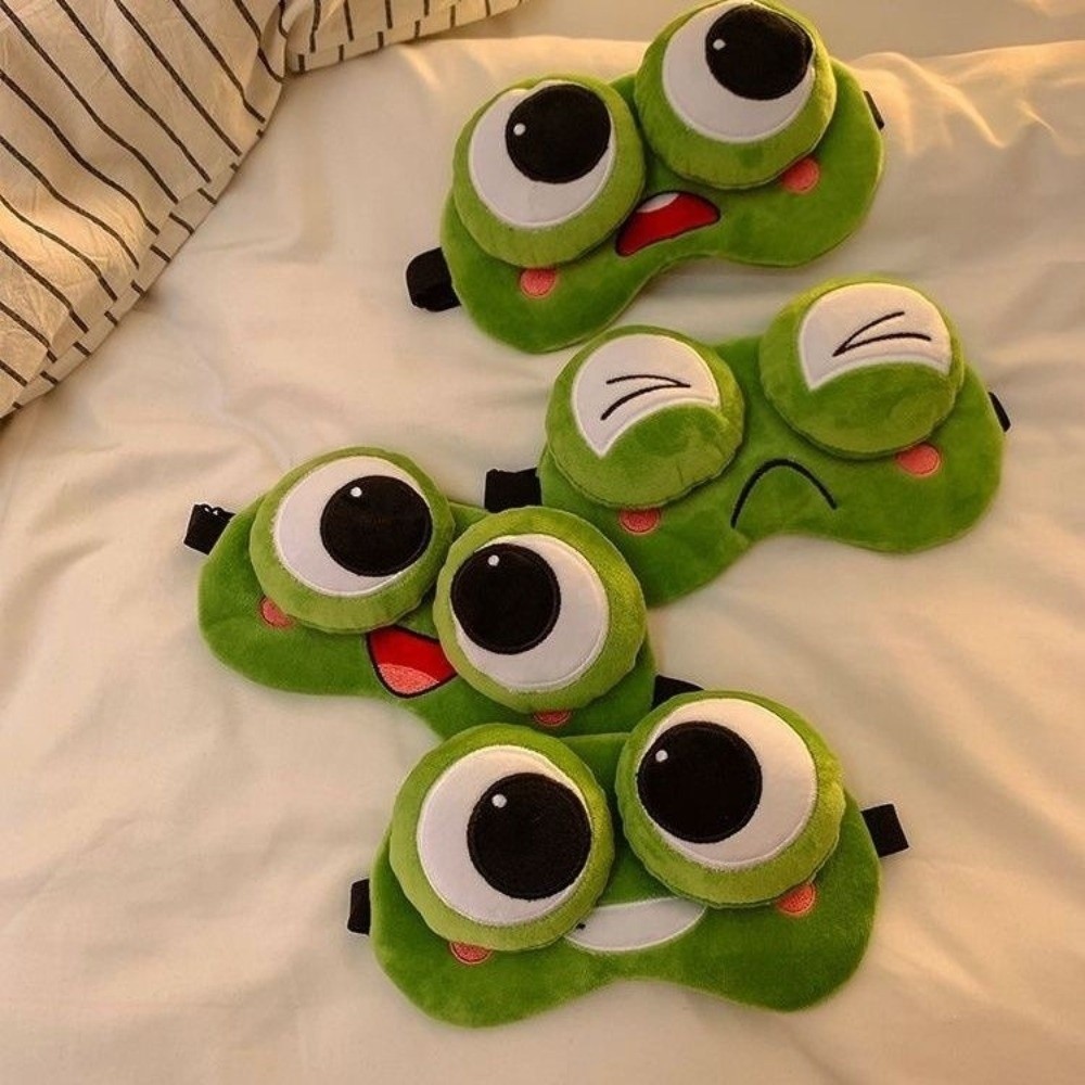 Sleep Eye Mask 3D - Lief Cartoon Kikker Slaapmasker Huidvriendelijk Ademend