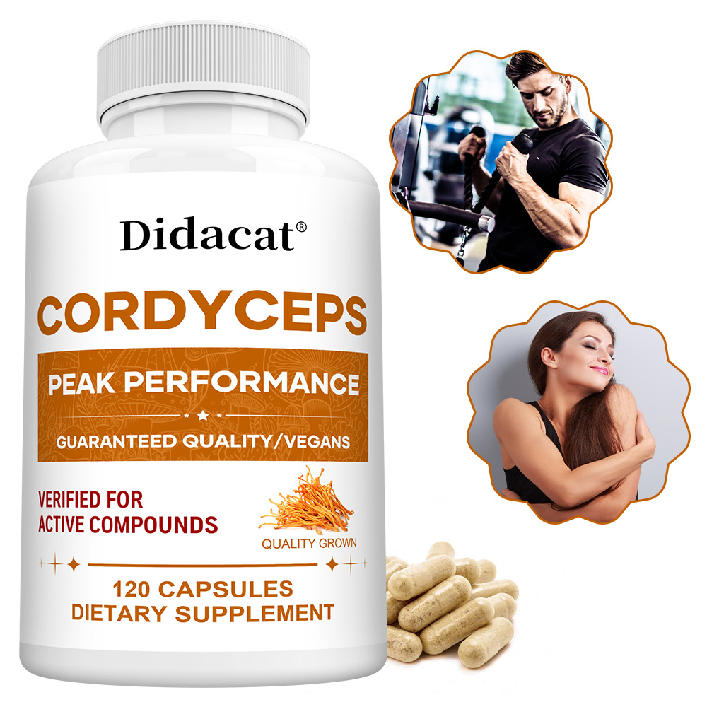 Health Wellness Usa - Cordyceps-paddenstoelcapsules 1000 mg, natuurlijk welzijnssupplement, ondersteunt