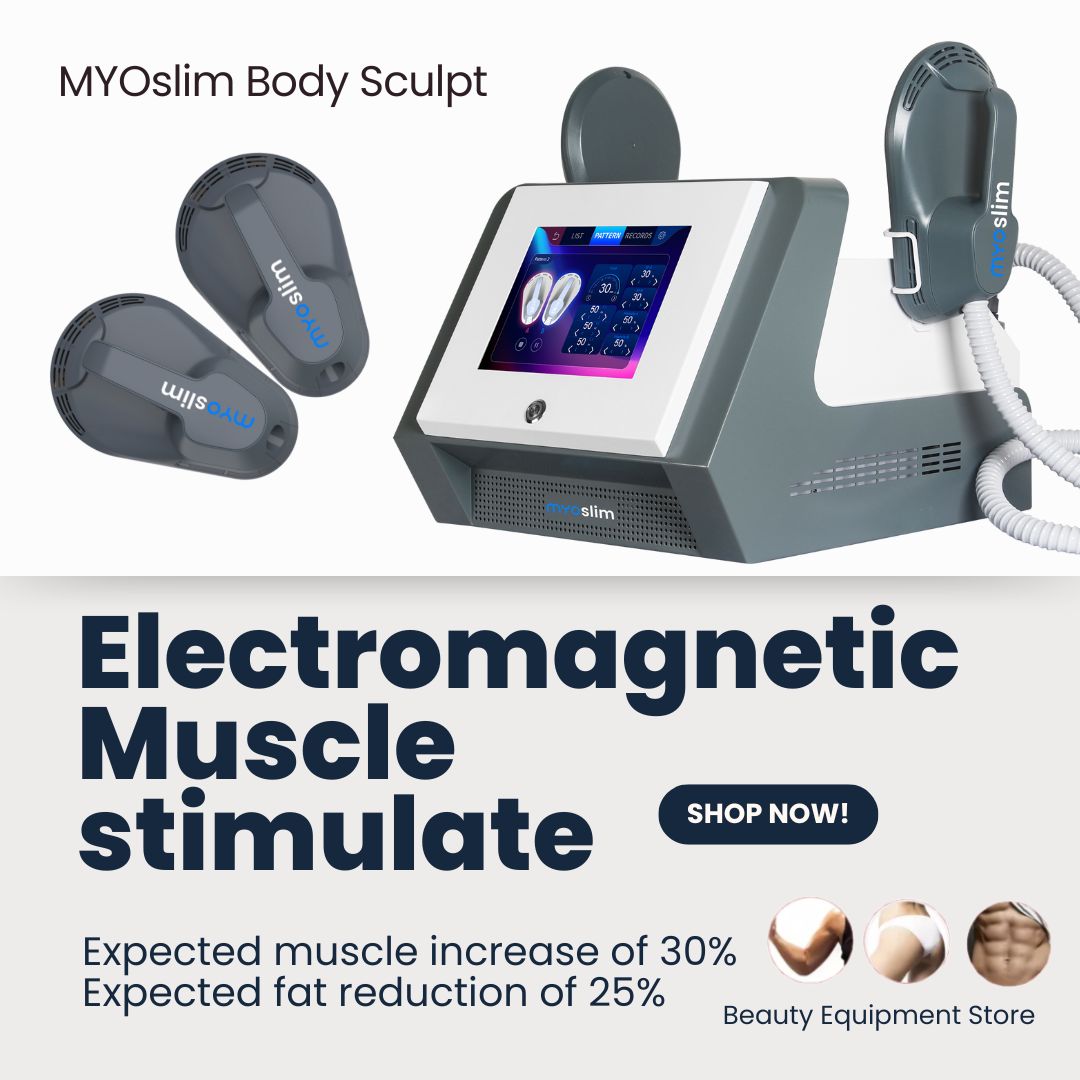 Health Wellness Usa - EMS Bodybuildingapparaat MYOslim Vetverwijdering 2 Handgrepen